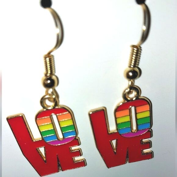 Super cute love rainbow earrings - Picture 5 of 7